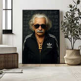 Einstein Street Genuis | Funny Urban Scientist Wall Art Print - Print